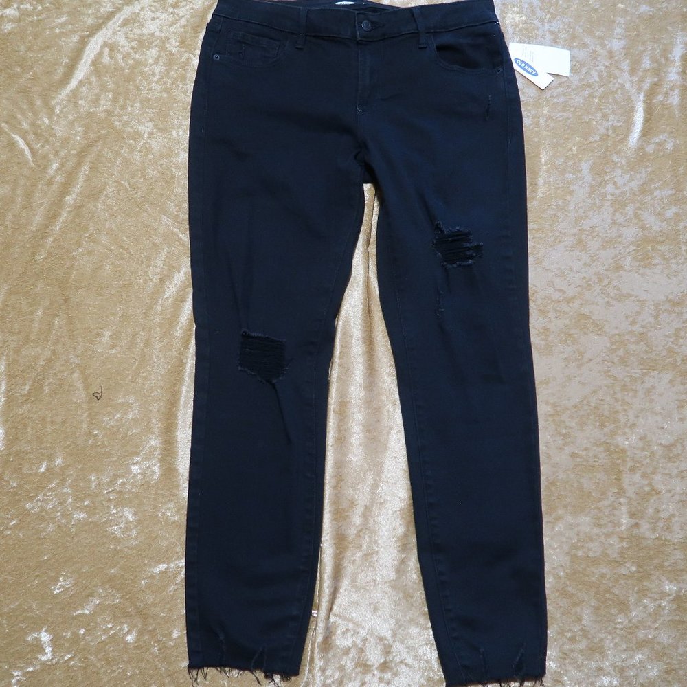 Old Navy Rockstar Black Ripped Jeans – Size 12